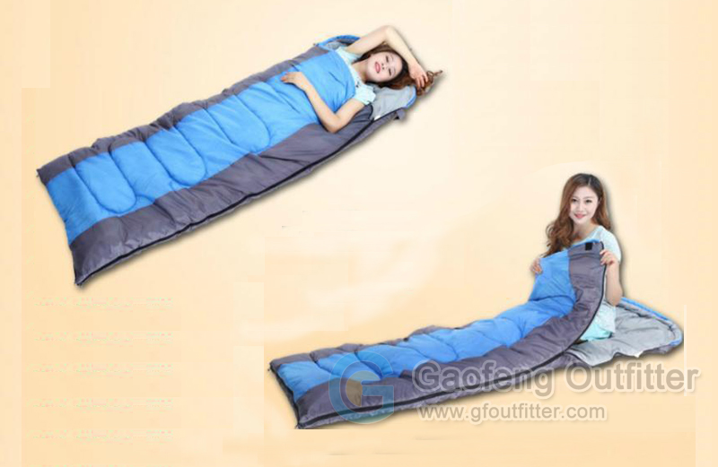 Blue Splicing Envelope Sleeping Bag Show