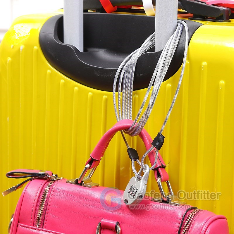 3 Digital Resettable Suitcase Locks With Long Cable