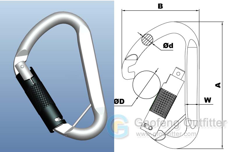 Aluminum Locking Carabiner