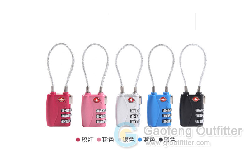 High Quality 3 Digital Resettable TSA Combination Travel Lock