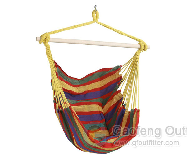 Red Stripe Cotton Hanging Hammock Swing Chair