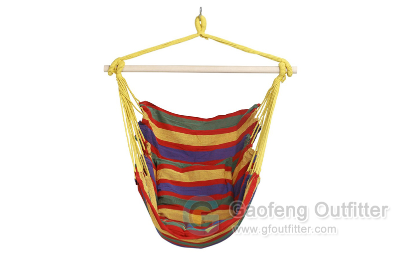 Red Stripe Cotton Hanging Hammock Swing Chair On Sale