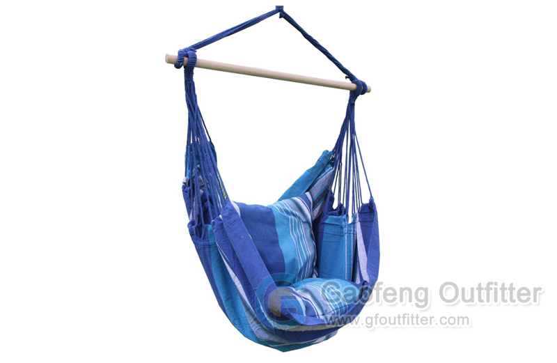 Striped Cotton Rop Hanging Hammock Swing Chair