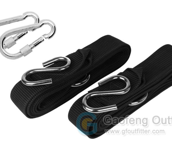 Black Hammock Hanging Straps For Camping