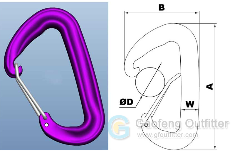 Best Seller Small Locking Carabiner A1301U