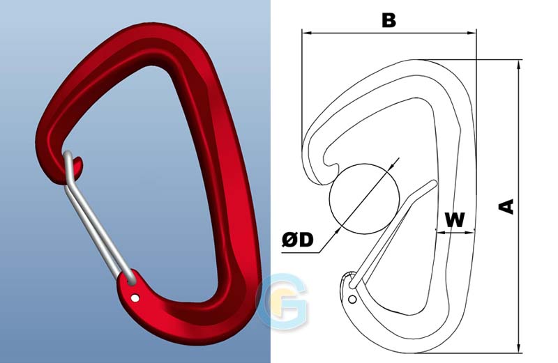 Lightest Auto Locking Carabiner A1303U