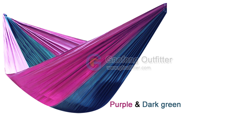 Purple and Dark Green Splicing Hammocks