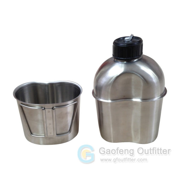 Aluminum army outdoor canteen water bottle
