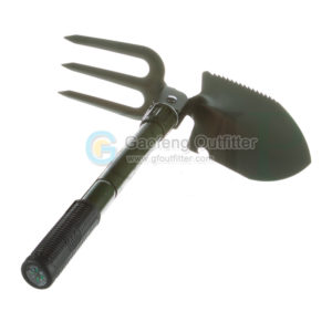 Emergency Folding Pickaxe Shovel With Fork