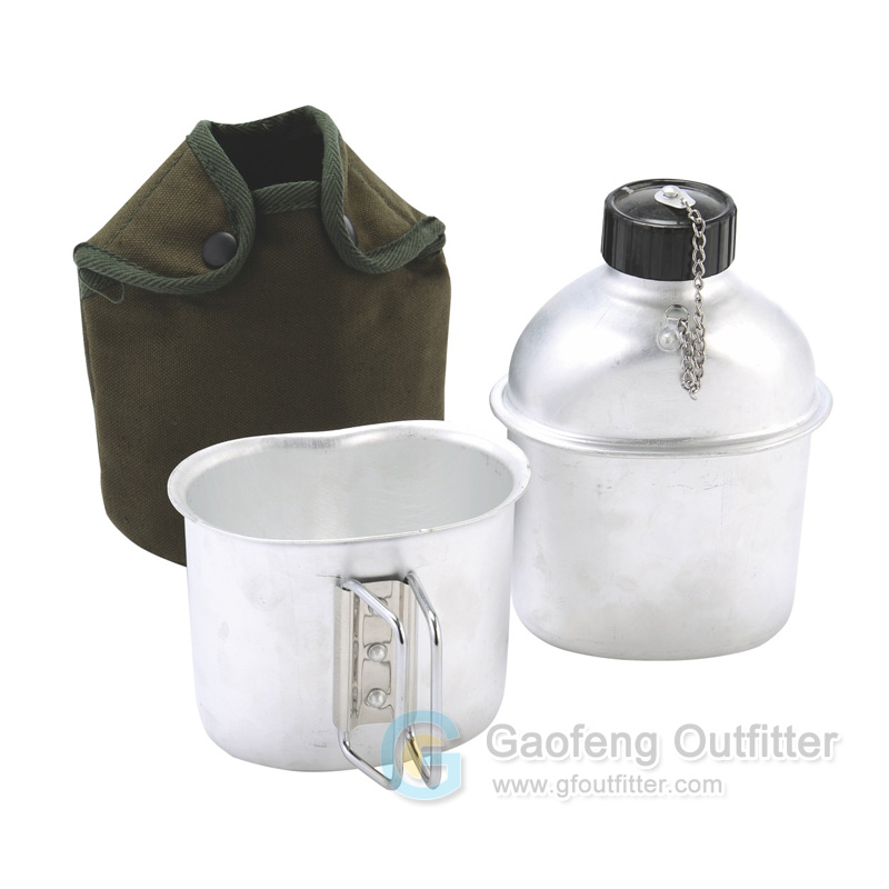 Military Camping Canteen Kit with Aluminum Cup
